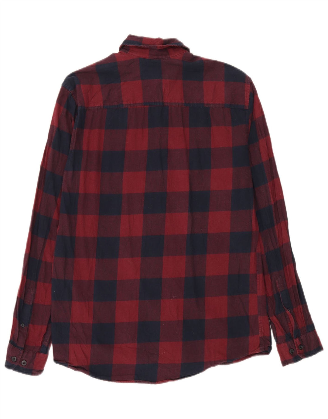Camicia da uomo in flanella vestibilità regolare Jack & Jones in cotone a quadretti rosso medio