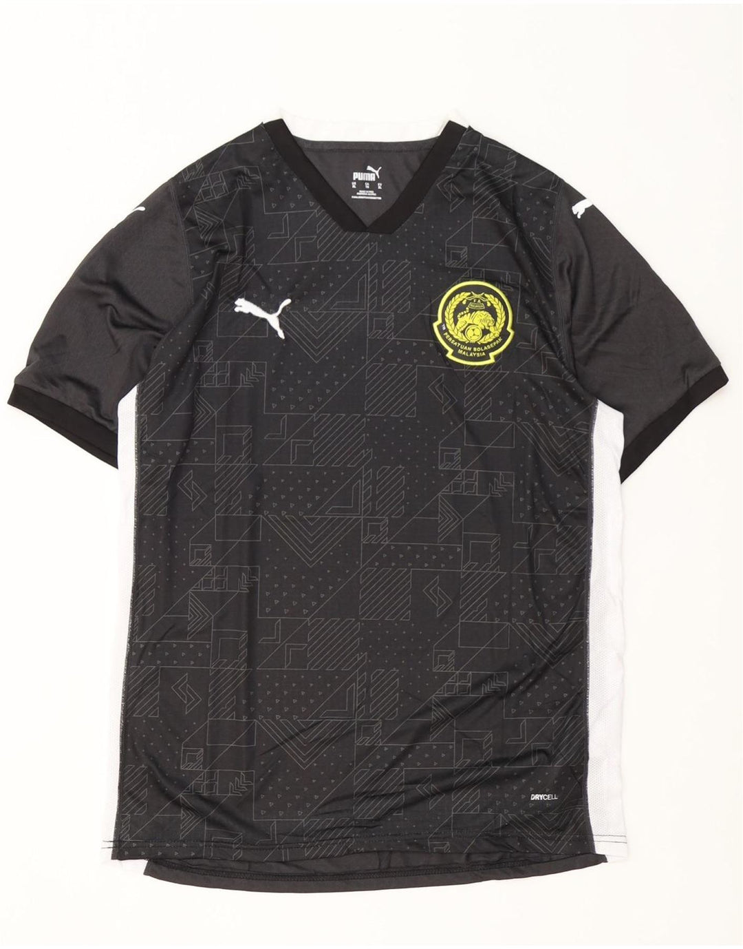 T-shirt grafica da uomo Puma Top XL poliestere geometrico nero
