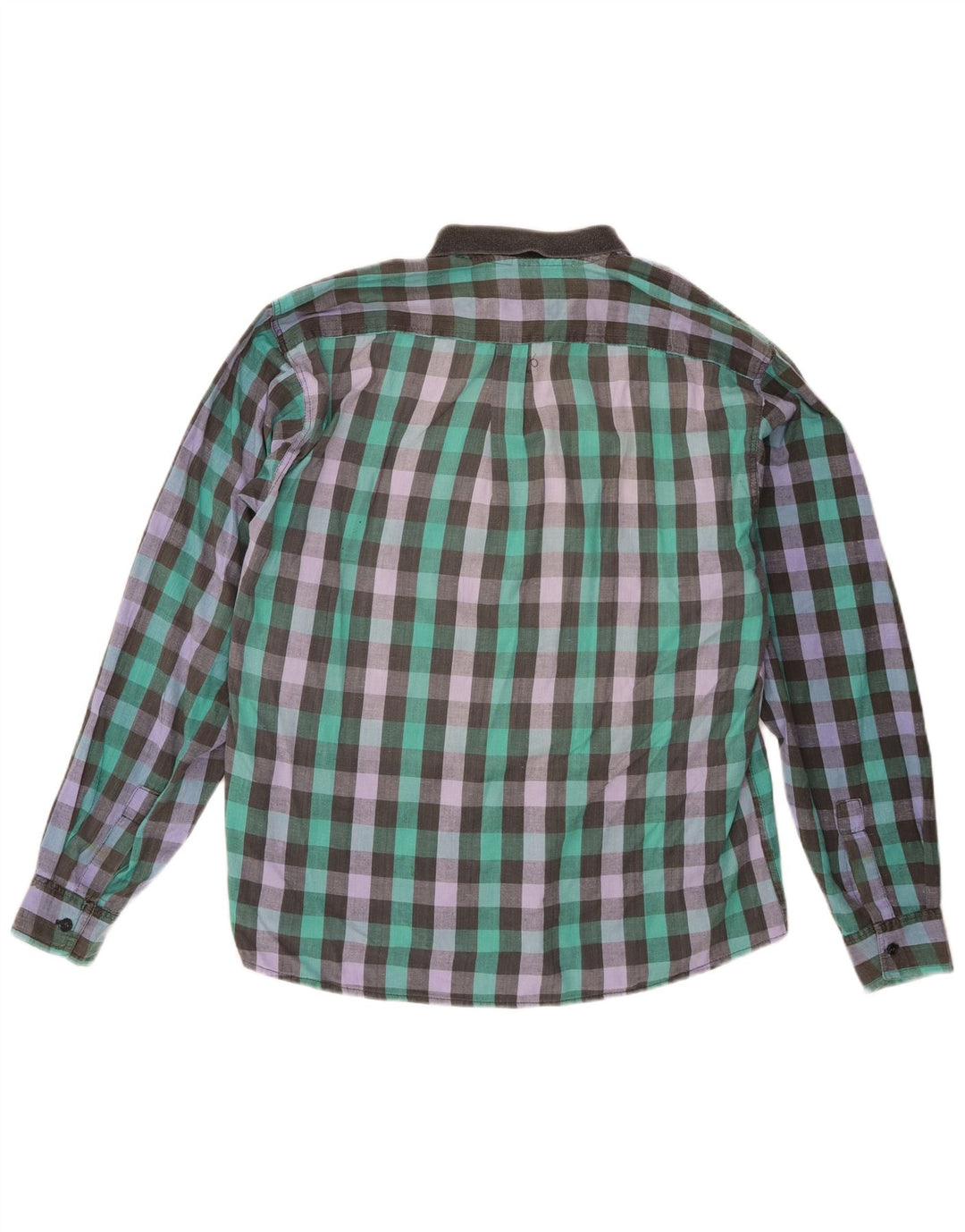 Camicia vintage da uomo XL in cotone a quadretti multicolore
