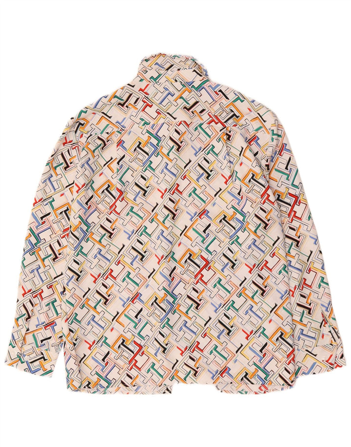 Maglietta grafica da donna Tommy Hilfiger UK 12 Medium multicolore geometrica