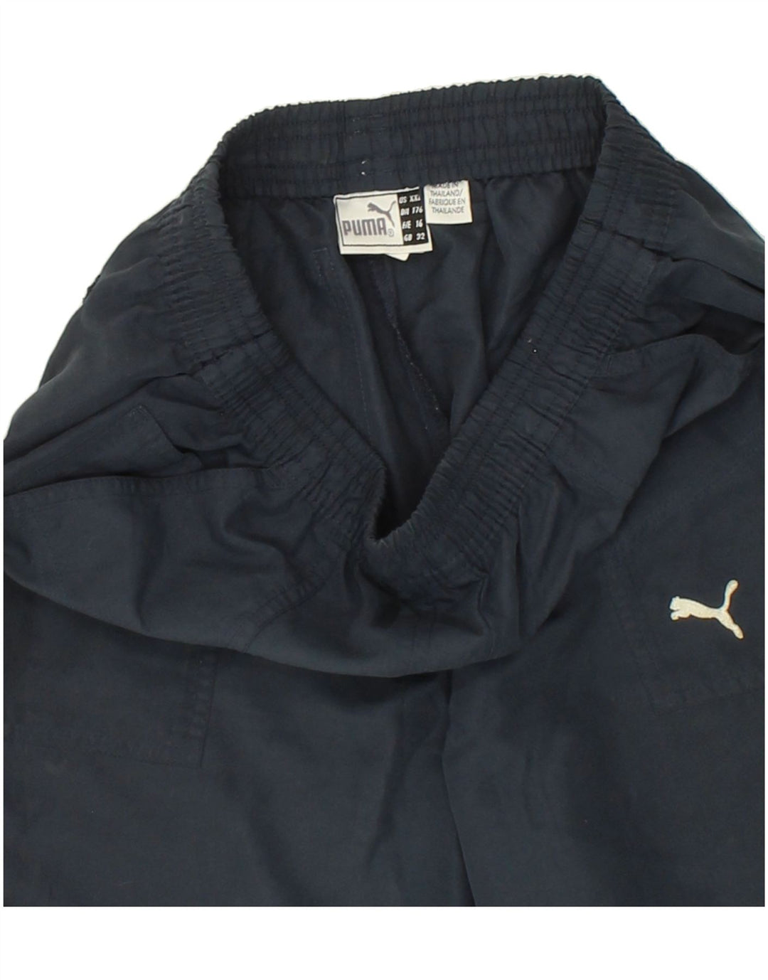 PUMA Boys Capri Tracksuit Trousers 15-16 Years Navy Blue Polyester Vintage Puma and Second-Hand Puma from Messina Hembry 