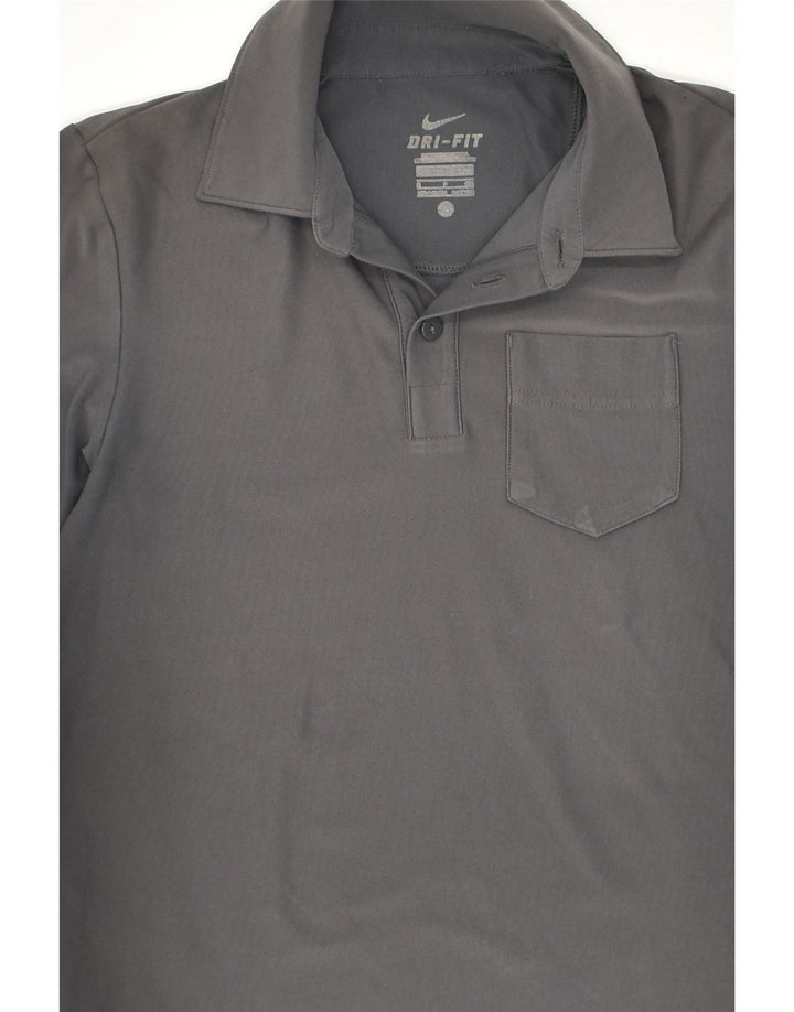 NIKE Boys Polo Shirt 8-9 Years Small Grey Polyester | Vintage Nike | Thrift | Second-Hand Nike | Used Clothing | Messina Hembry 