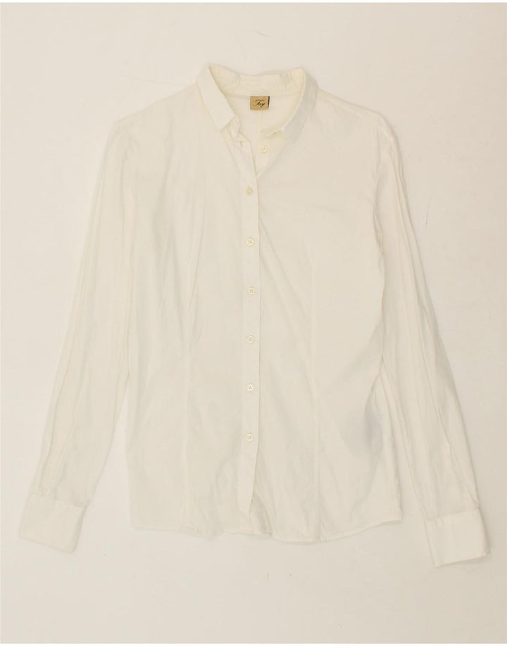FAY Womens Shirt UK 12 Medium White Cotton Vintage Fay and Second-Hand Fay from Messina Hembry 