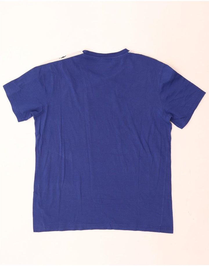 T-shirt grafica da uomo Champion Top blu medio color block