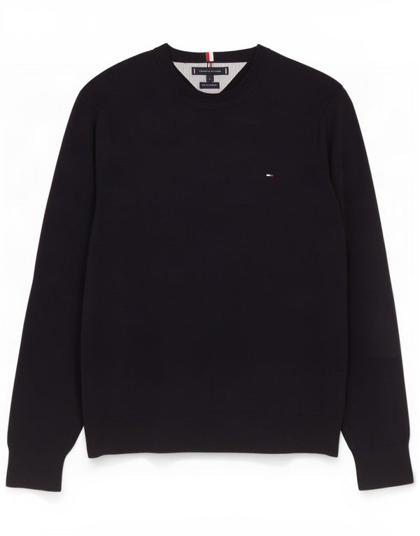Maglione maglione girocollo da donna Tommy Hilfiger UK 18 XL cotone blu navy