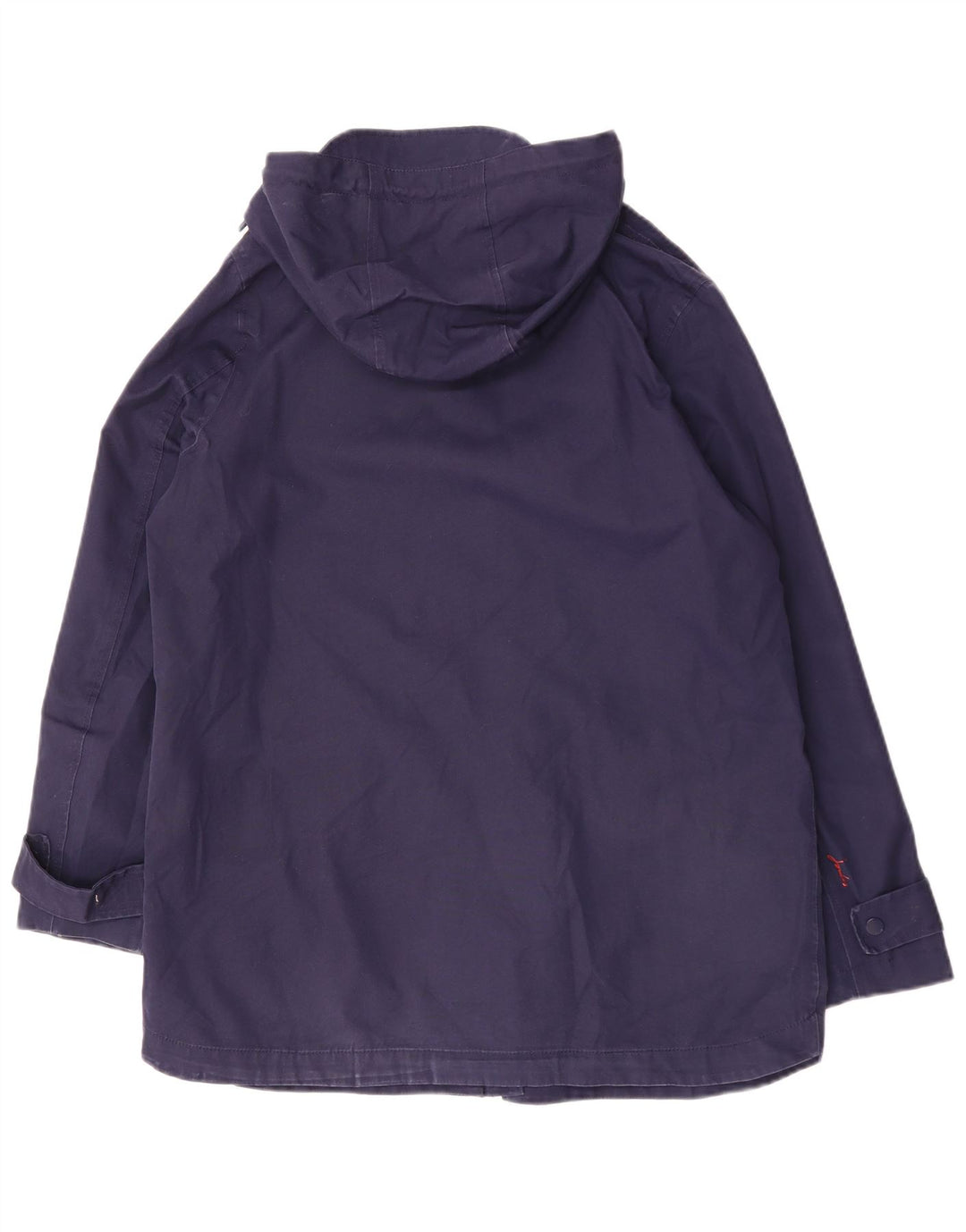 JOULES impermeabile con cappuccio da donna UK 14 grande poliestere blu navy