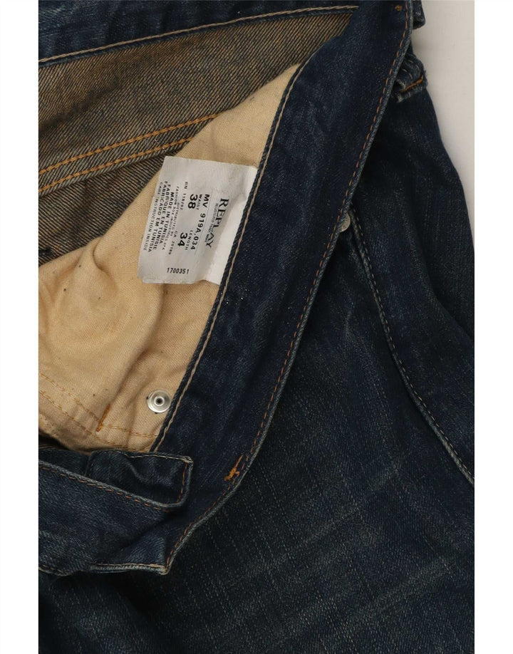 Jeans dritti da uomo Replay W38 L29 Blu