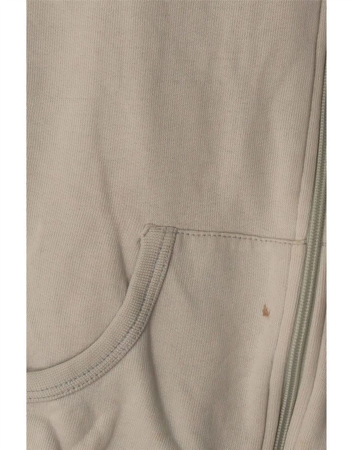 Giacca da ginnastica corta da donna ADIDAS UK 14 grande bianco sporco