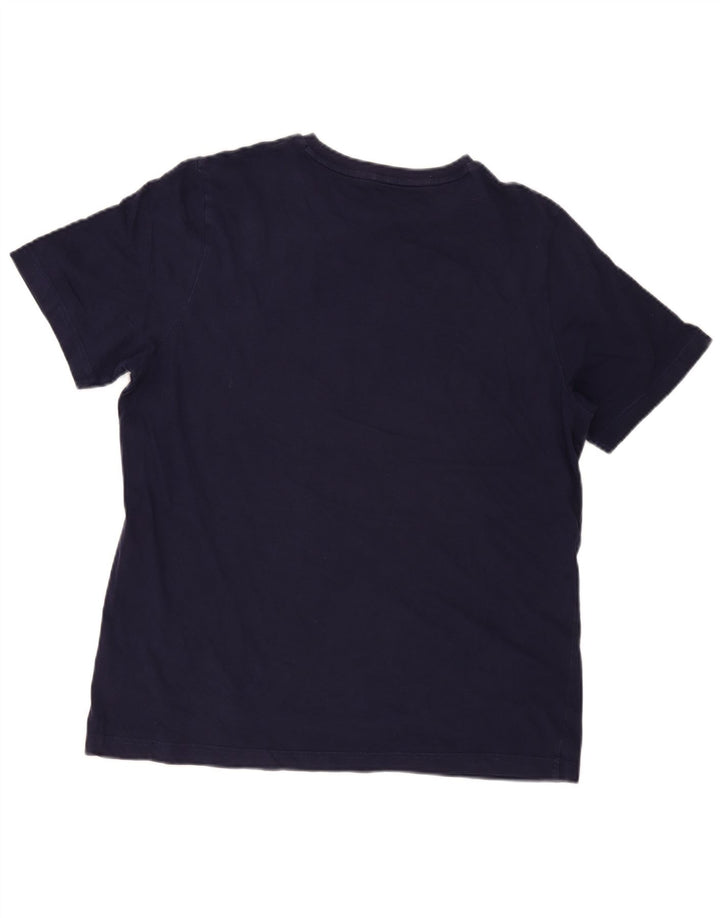 T-shirt grafica da uomo Puma Top Large in cotone blu navy