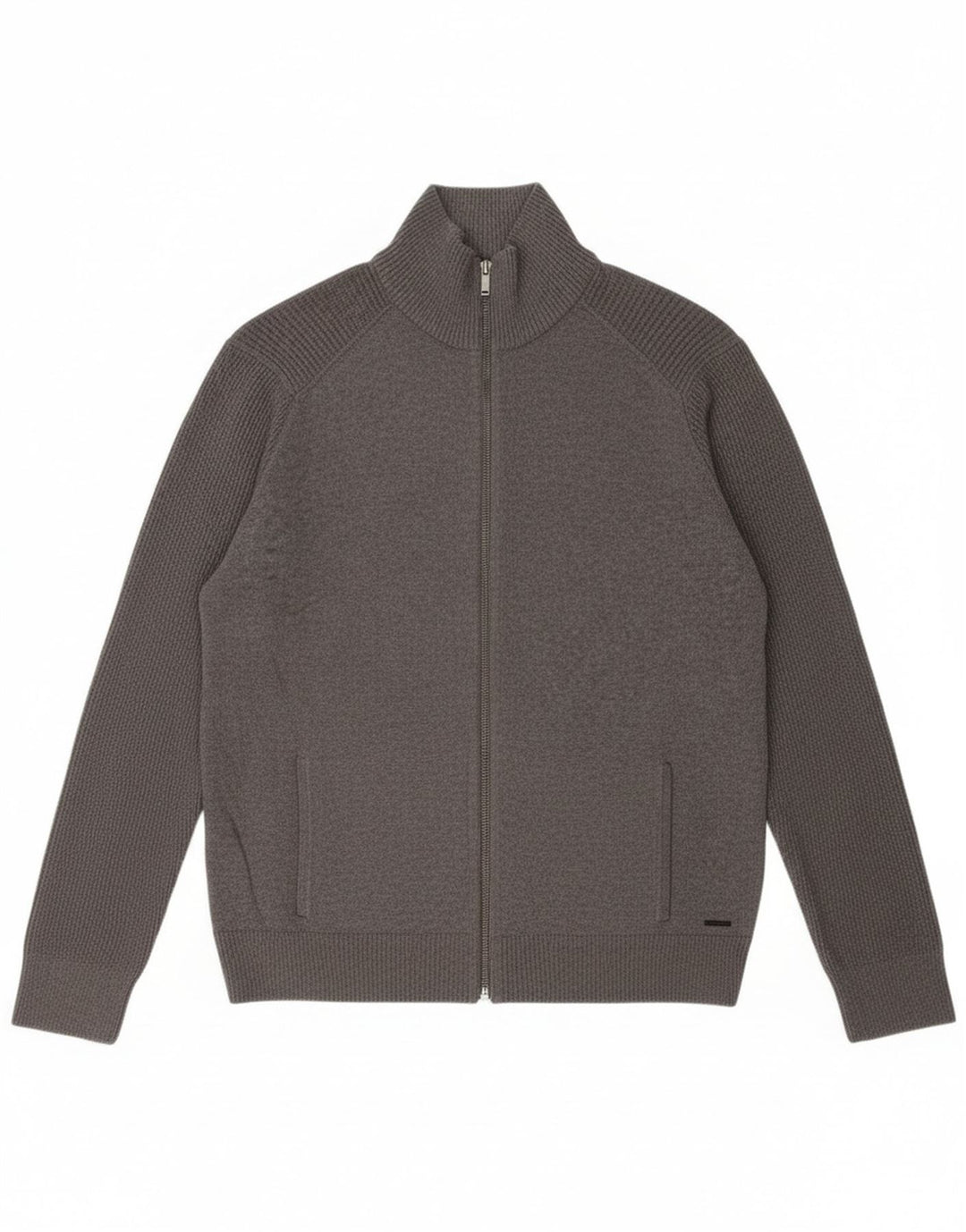 Calvin Klein Jeans Uomo Cardigan Maglione Grande Cotone Grigio