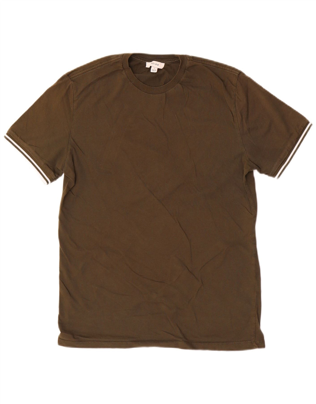 T-shirt da uomo REISS Top piccola in cotone kaki