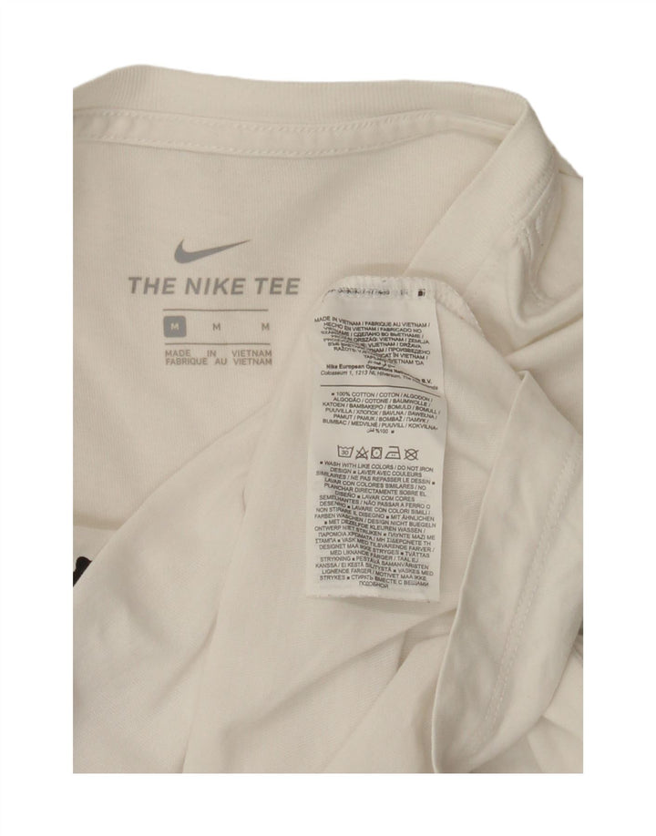 NIKE Mens Graphic T-Shirt Top Medium White Cotton Vintage Nike and Second-Hand Nike from Messina Hembry 