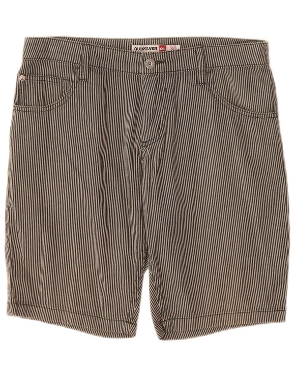 Pantaloncini casual da uomo Quiksilver W30 cotone gessato grigio medio
