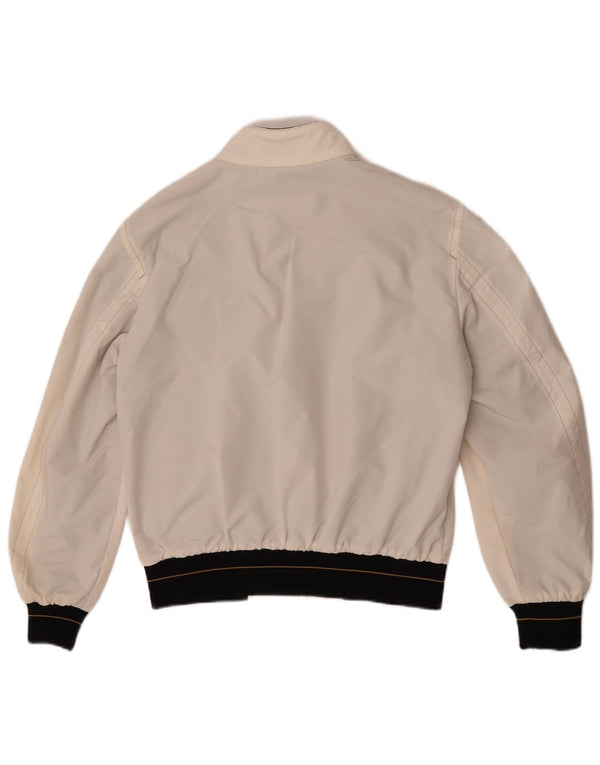 Giacca antipioggia da uomo Refrigiwear UK 40 Large in nylon color block bianco sporco