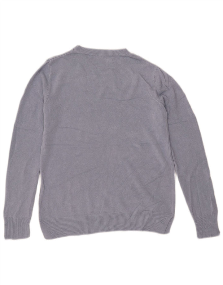 Maglione maglione girocollo oversize da donna Marks & Spencer UK 10 piccolo blu
