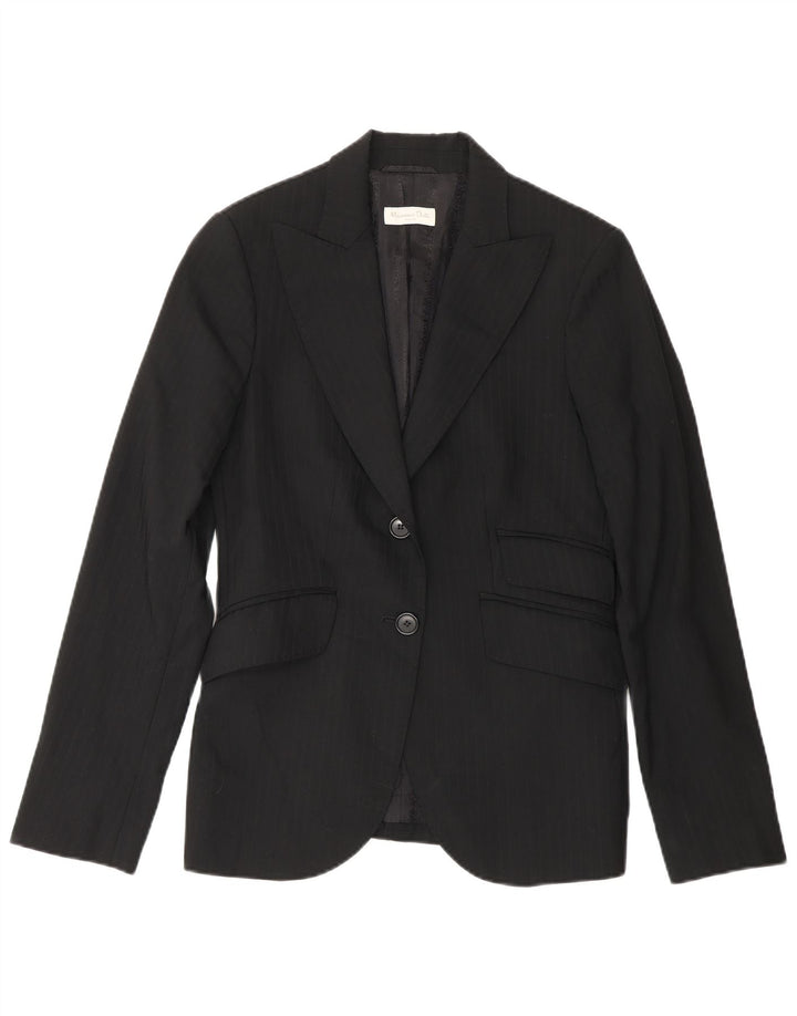 Giacca blazer da donna a 2 bottoni Massimo Dutti EU 38 piccolo gessato nero