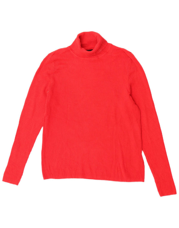 Marks & Spencer Womens Roll Neck Jumper Sweater UK 18 XL Red Viscose