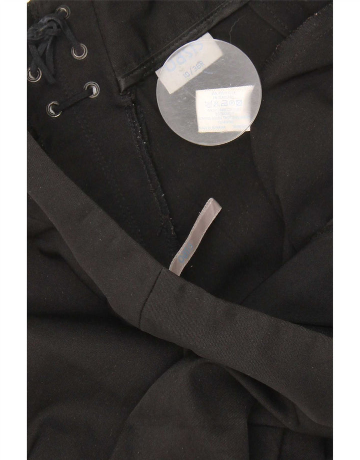 Pantaloni da abito bootcut da donna Oasis UK 10 piccoli W28 L31 poliestere nero