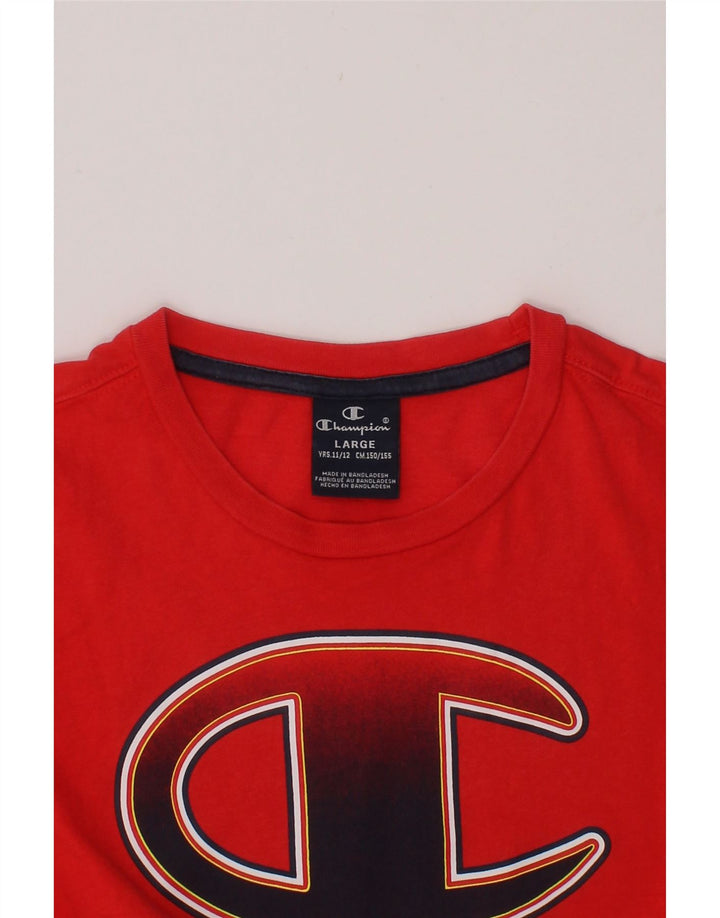 CHAMPION Boys Graphic T-Shirt Top 11-12 Years Large  Red Vintage Champion and Second-Hand Champion from Messina Hembry 