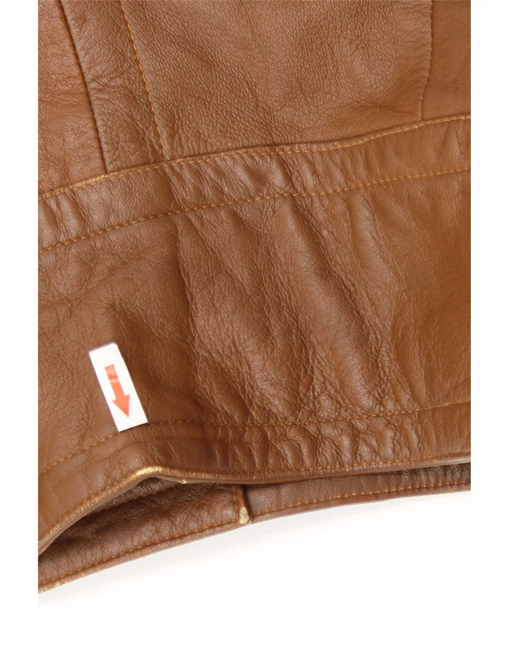 Cappotto vintage in pelle di pipistrello da donna EU 40 Marrone medio