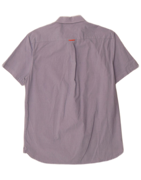 Camicia da uomo a maniche corte Regular Fit Superdry grande blu