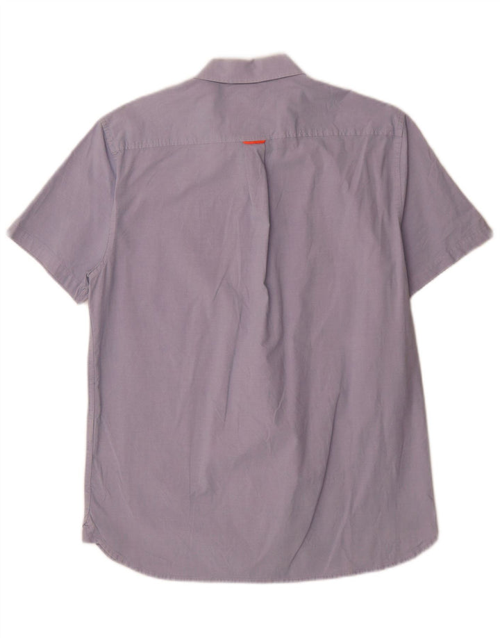 Camicia da uomo a maniche corte Regular Fit Superdry grande blu