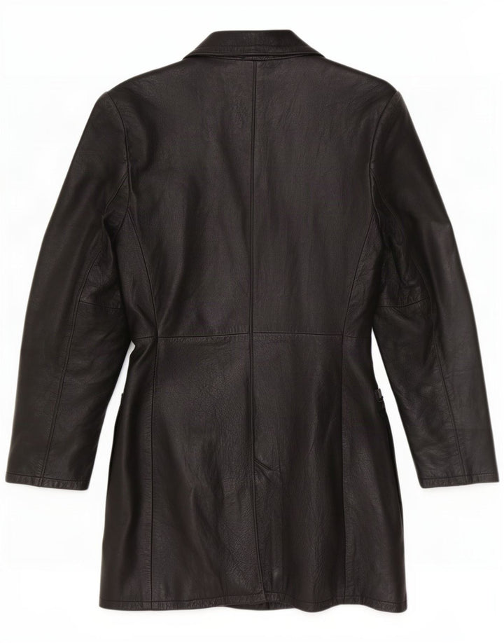 Cappotto In Pelle Donna Suprema IT 44 Medio Nero