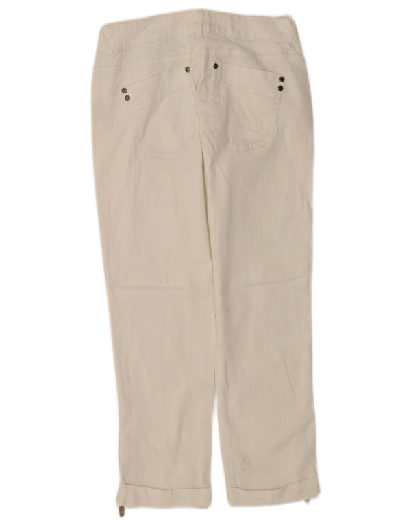 Jeans corti da donna MINT VELVET UK 10 Small W28 L25 Cotone bianco