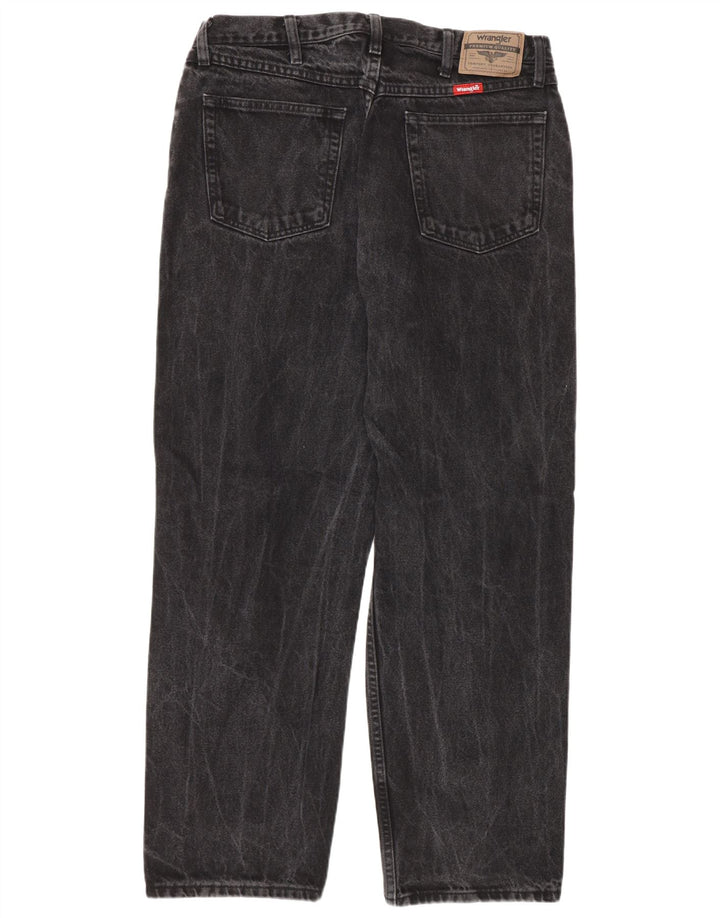 Jeans dritti da uomo Wrangler vestibilità rilassata W36 L30 cotone grigio