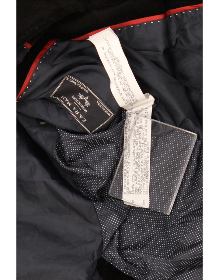 Giacca blazer a 2 bottoni da uomo Zara EU 46 piccola in cotone nero