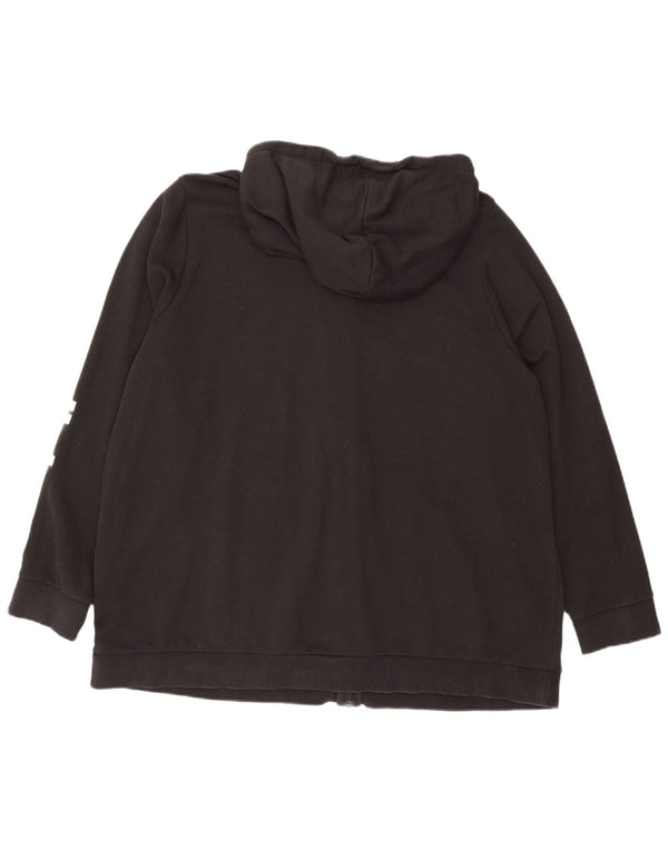 Maglione con cappuccio e zip grafica da donna Adidas UK 32/34 4XL Cotone nero
