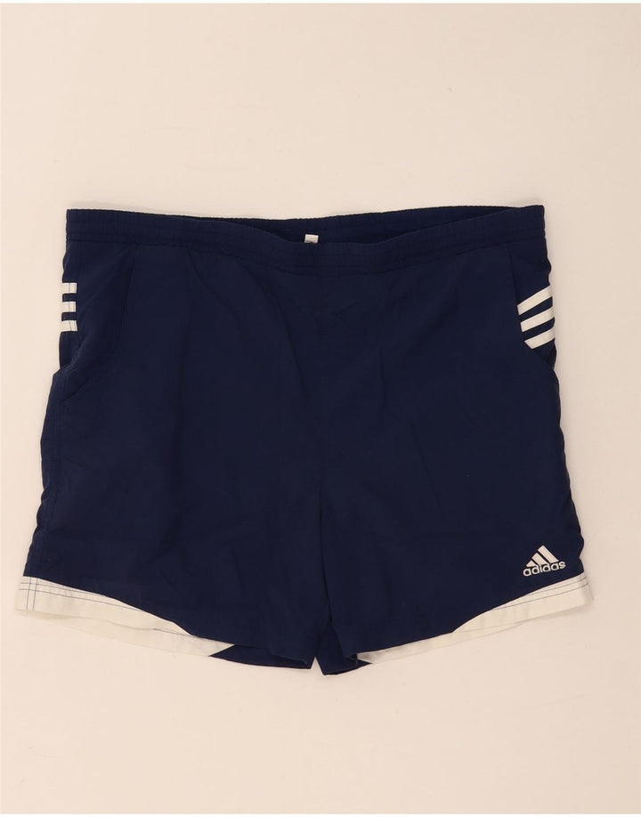 Pantaloncini da bagno Adidas da uomo color block medio blu navy