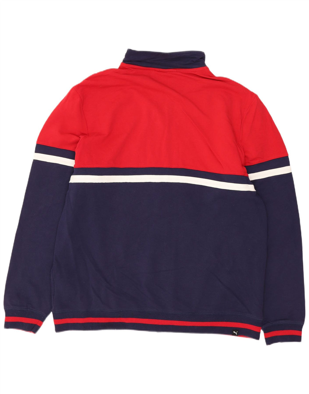 Giacca da tuta da uomo Puma XL in cotone color block blu navy