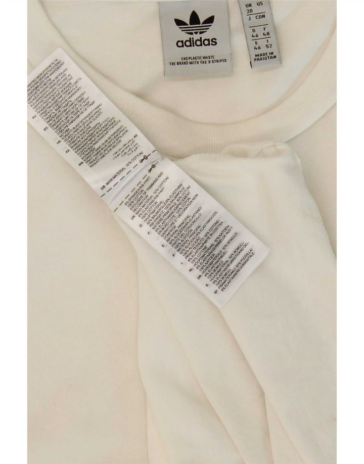 Adidas Maglia a maniche lunghe da donna UK 20 2XL Cotone bianco