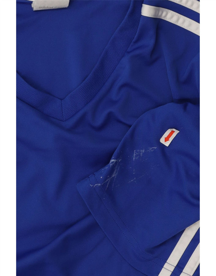 T-shirt ADIDAS da uomo Climalite Top grande blu in poliestere