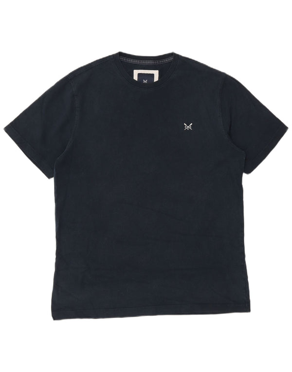 Crew Clothing T-shirt da uomo Top Large in cotone blu navy