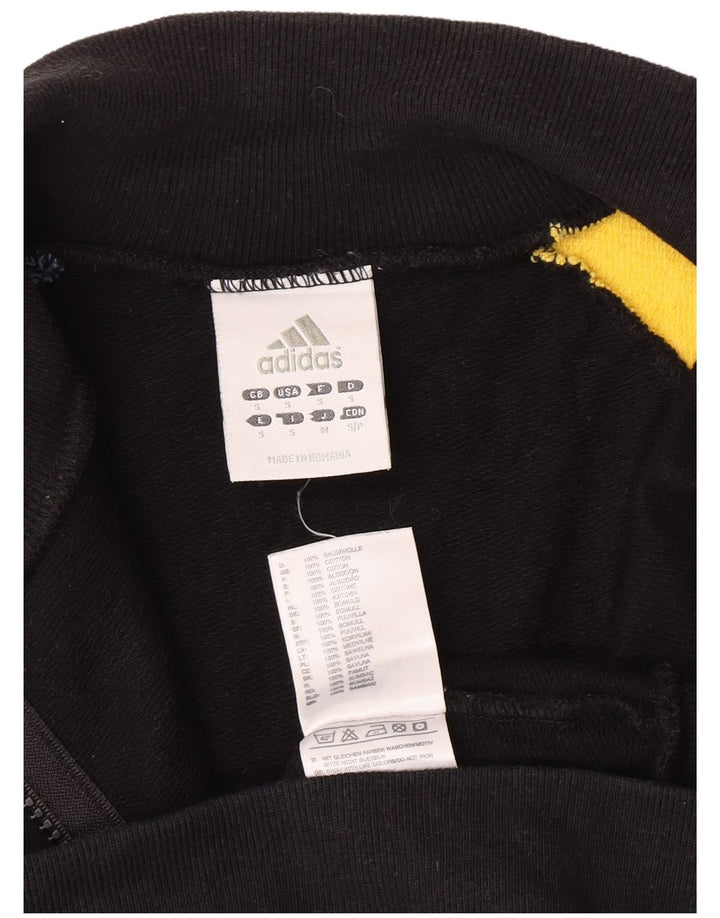 Giacca da ginnastica da uomo con grafica Adidas, piccola, in cotone color block nero