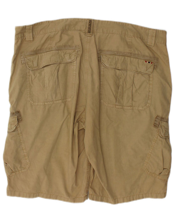Pantaloncini cargo Geographic da uomo Napapijri W36 Large in cotone beige