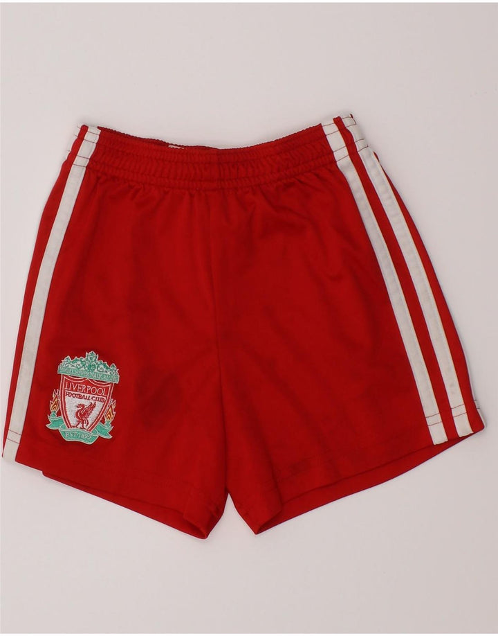 Pantaloncini sportivi ADIDAS Liverpool da ragazzo 2-3 anni in poliestere rosso