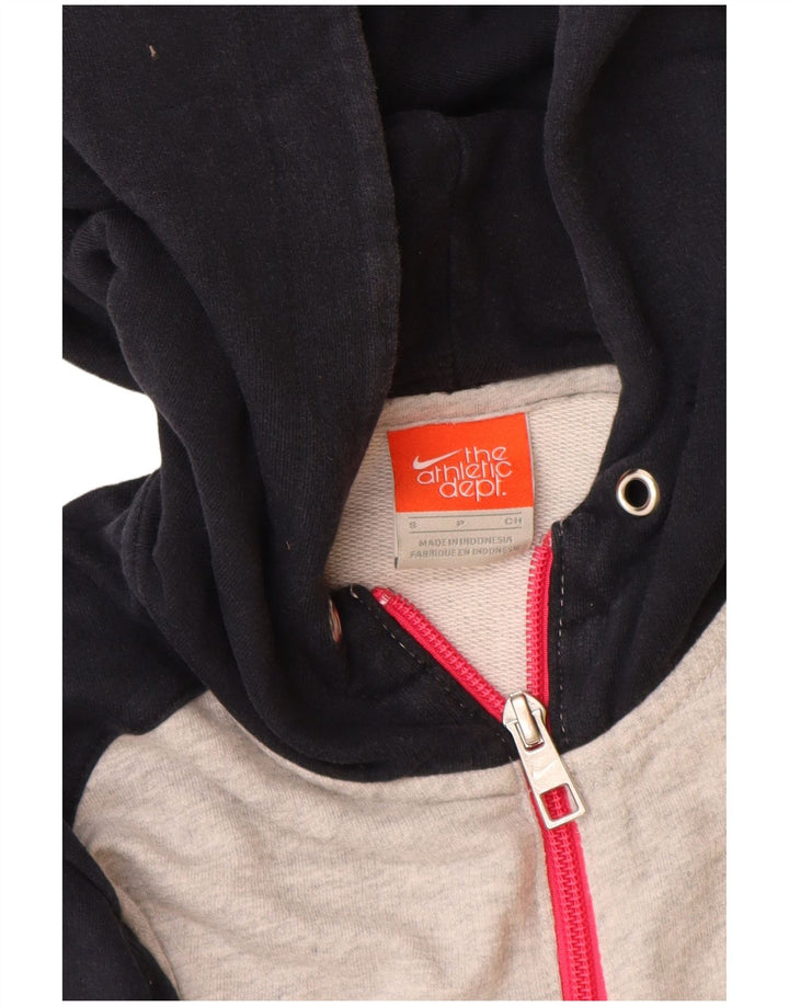 Felpa con cappuccio e zip da donna Nike UK 10 Small Grey Colourblock