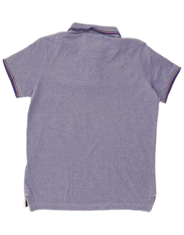 Polo da uomo Superdry a righe blu medio