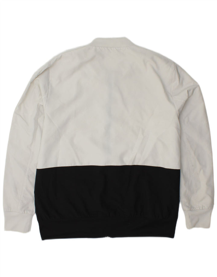 ADIDAS Giacca da ginnastica da uomo con grafica, grande, poliestere color block bianco