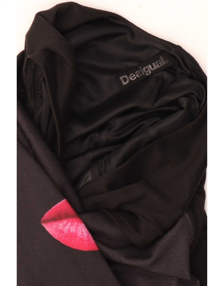 Abito tubino grafico da donna Desigual UK 12 medio nero