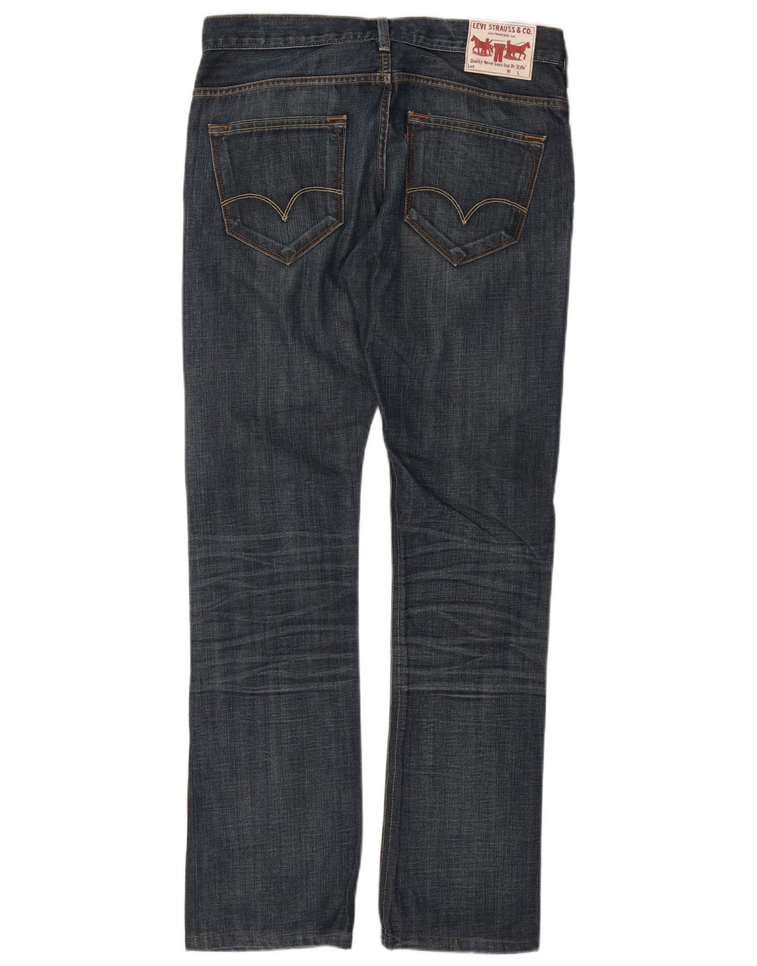 Jeans dritti da uomo Levi's W33 L34 cotone blu navy