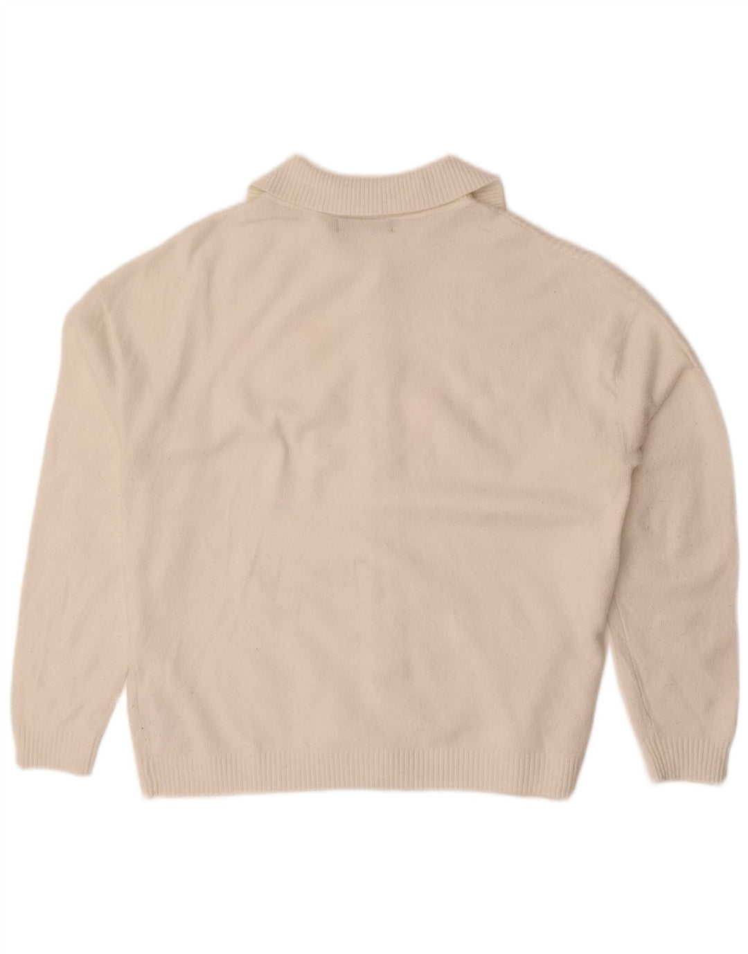 Maglione cardigan vestibilità ampia da donna Marks & Spencer UK 14 medio bianco