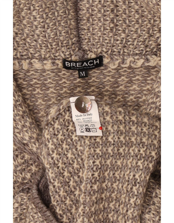 Maglione cardigan da donna Breach UK 14 Acrilico beige medio
