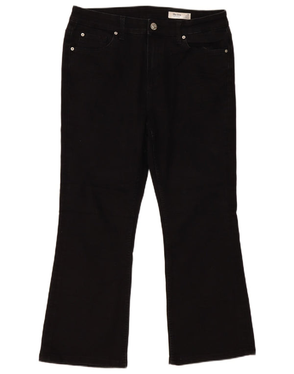 Marks & Spencer Jeans da donna The Eva Crop Bootcut UK 14 Large W32 L25 Nero