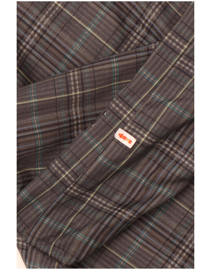 Gianluca Lorenzi Giacca Blazer da Uomo a 2 Bottoni IT 56 3XL Lana a quadri Grigia