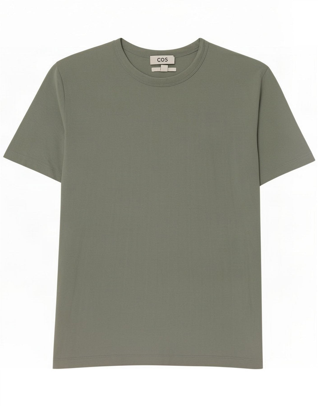 Cos T-shirt da uomo vestibilità regolare Top in cotone verde medio