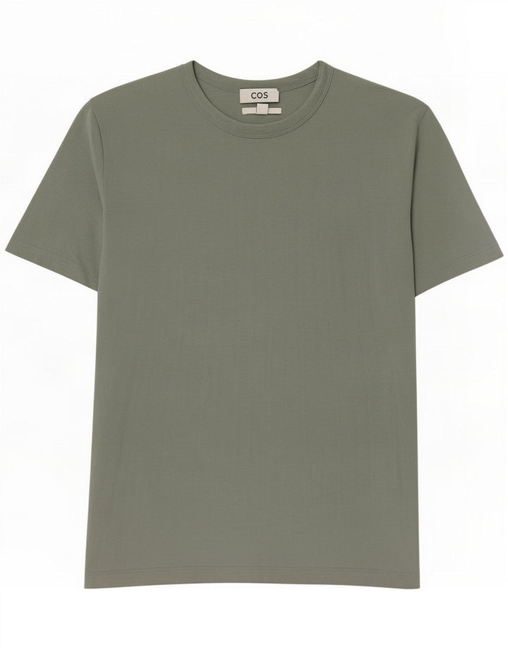 Cos T-shirt da uomo vestibilità regolare Top in cotone verde medio